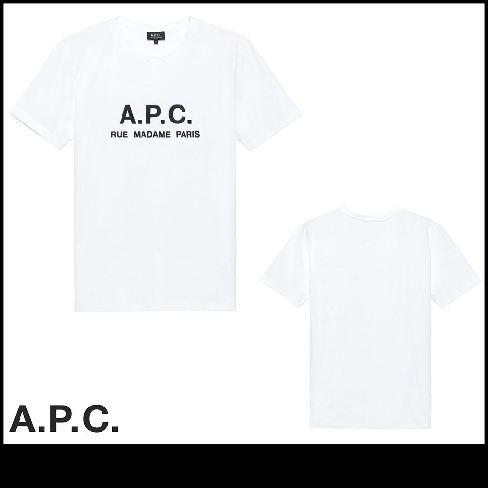 A.P.C.*アーペーセー HOMME Rue Madame ロゴ Tシャツ メンズ