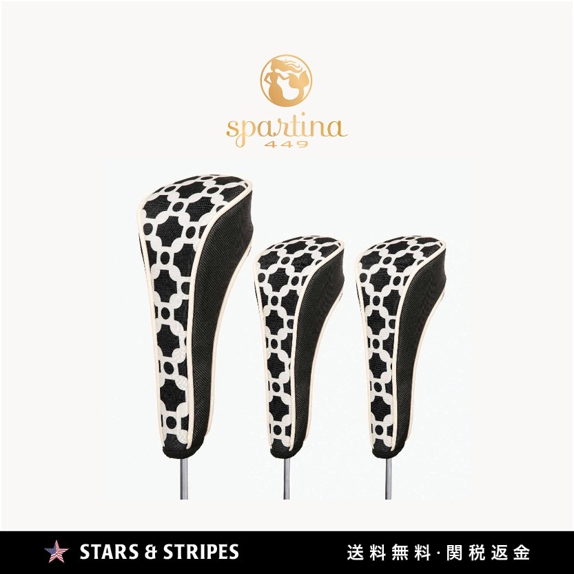 【SPARTINA449】女性用ゴルフクラブヘッドカバー3点セットBLACK レディース・アクセサリー 【SPARTINA449】女性用ゴルフクラブヘッドカバー3点セットBLACK レディース・アクセサリー