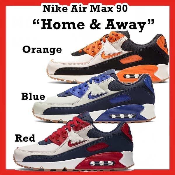 スニーカー Nike Air Max 90 Home & Away ORANGE BLUE RED SS 20 2020