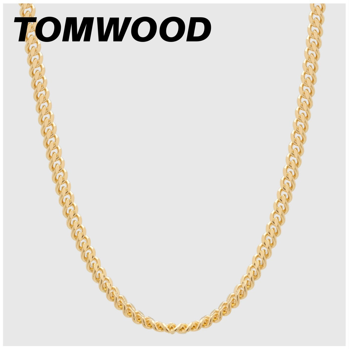 【TOM WOOD】☆新作☆ Curb Chain L Gold