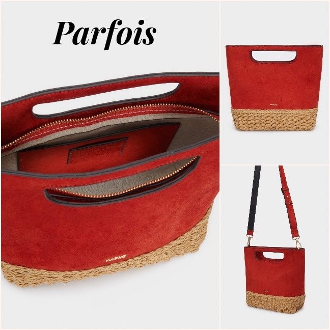ポルトガルParfois★大人のお洒落カラー ラフィアバック 2WAY