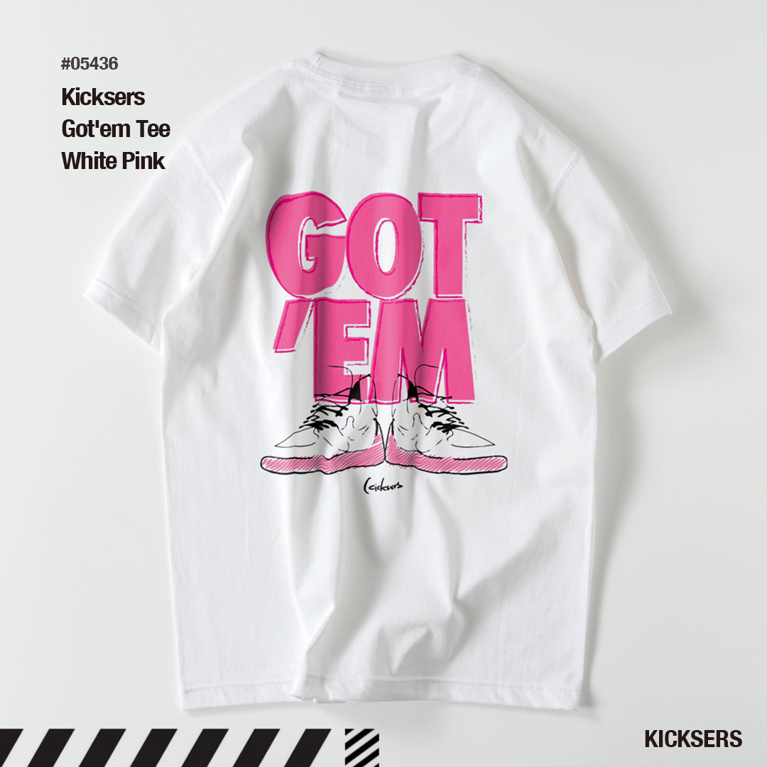 注目ブランド！Kicksers Got'em Tee White Pink