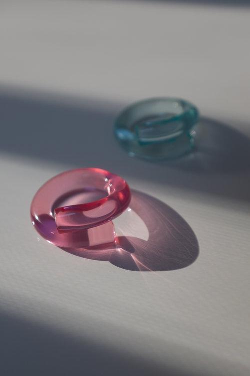 カナダ発【Corey Moranis】Wrap Ring☆透明感ルーサイトリング