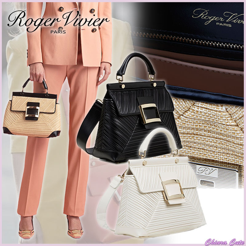 最旬ダウン 【20SS NEW】 VIVIER_women/カバスヴィヴプリセバッグ/3色 ROGER ハンドバッグ 最旬ダウン 【20SS NEW】 VIVIER_women/カバスヴィヴプリセバッグ/3色 ROGER ハンドバッグ