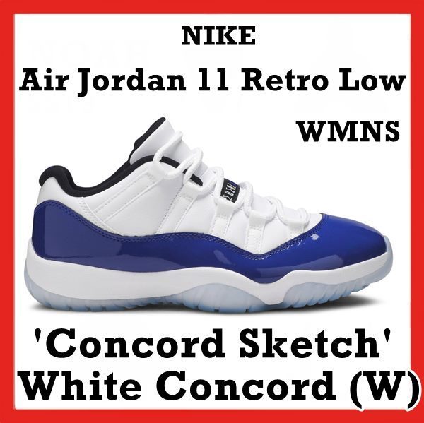 スニーカー Nike Air Jordan 11 Retro Low White Concord WMNS SS 20 2020