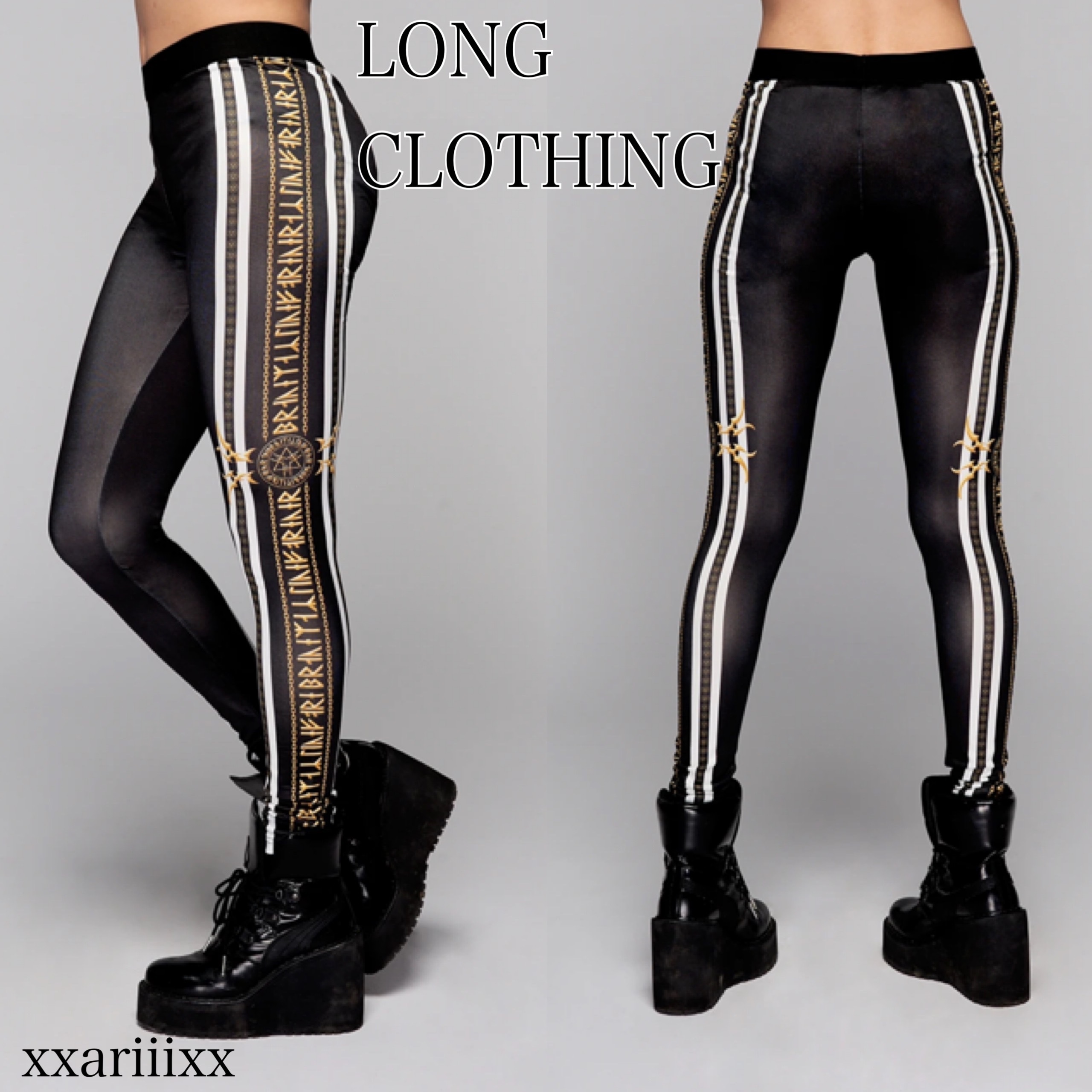 ◆NEW◆LONG CLOTHING◆ Stay Gold サイド ロゴ レギンス