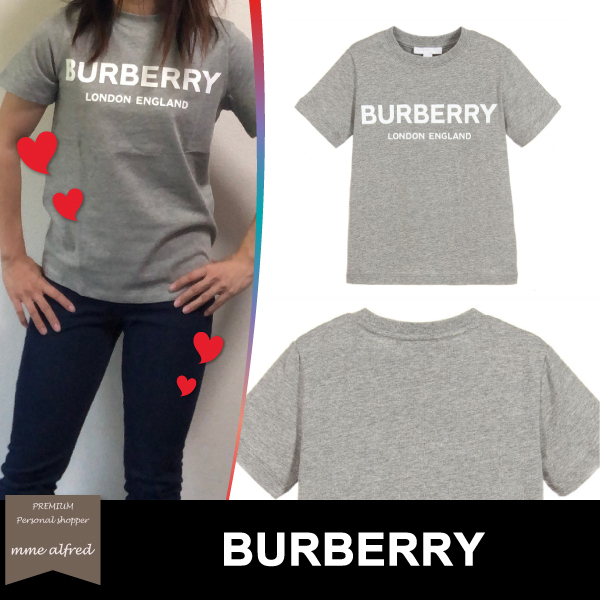【大人もOK】 Burberry バーバリー ★ ロゴ コットン Tシャツ 最初の
