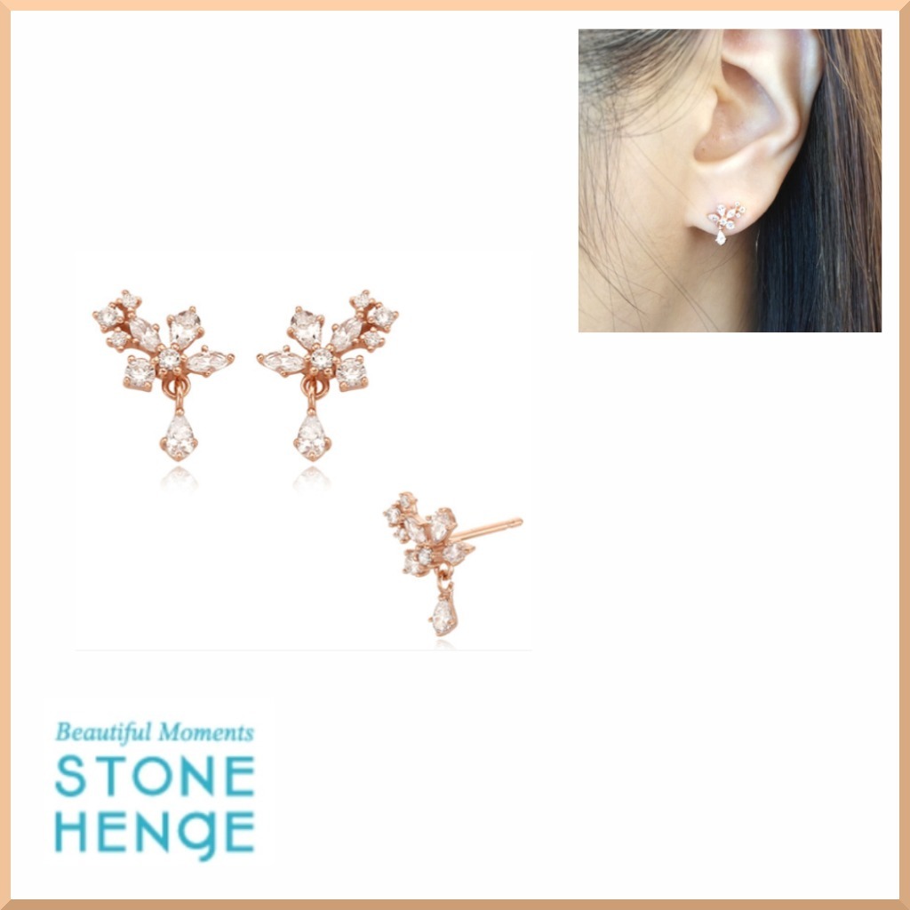 ☆Stone Henge☆ ローズゴールド ピアス SC1164