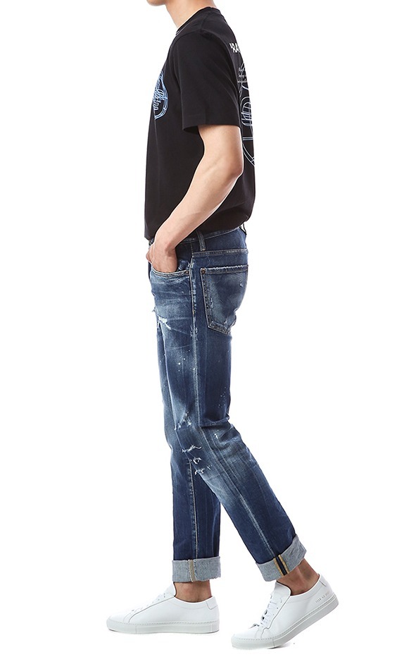 D SQUARED2 デニム・ジーパン ★送料・関税込★DSQUARED2★Knee Patch Slim Jeans★71LB0724(4)