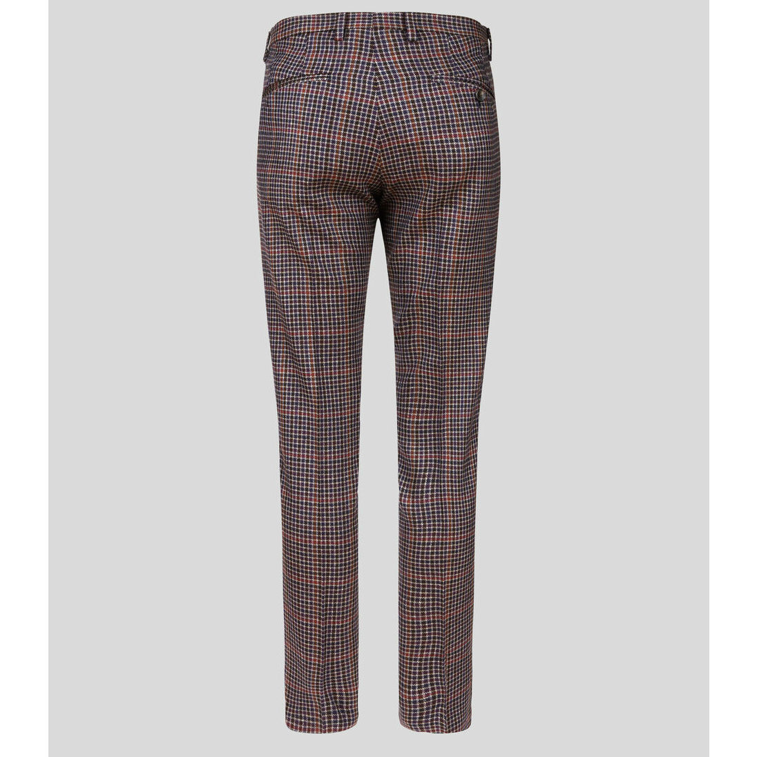 ETRO スラックス ETRO ウール シルク チェック タック スラックスパンツ ブラウン(6)