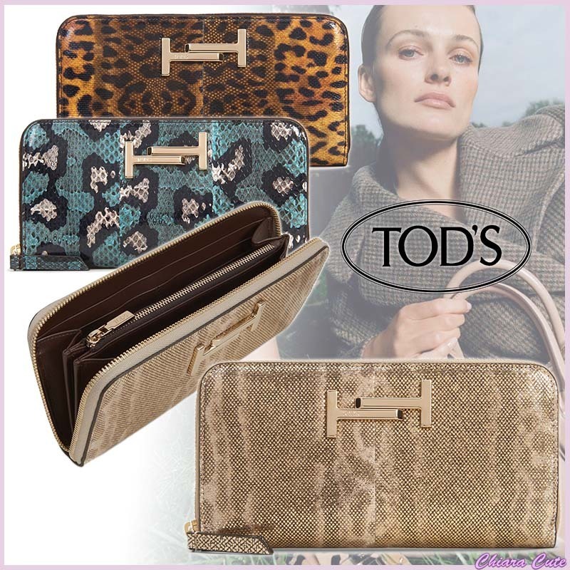 【20SS NEW】TOD'S_women/アニマルプリントジップウォレット/3色 長財布 【20SS NEW】TOD'S_women/アニマルプリントジップウォレット/3色 長財布