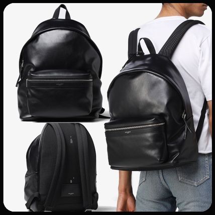 Saint Laurent Backpacks CITY BACKPACK IN MATTE LEATHER