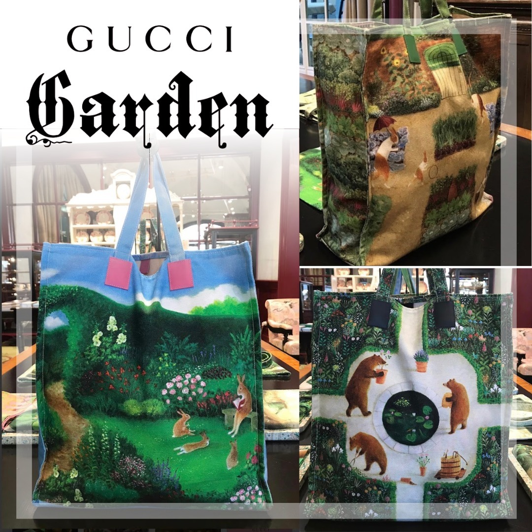 【日本未入荷】GucciGarden★トート★マチ有★Canvas Menagerie