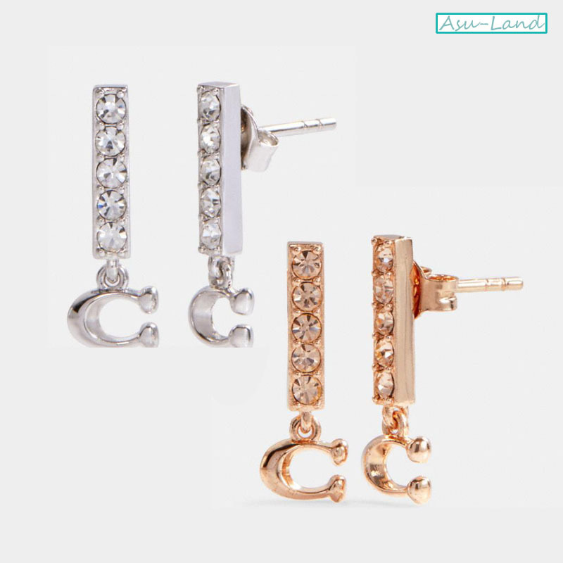 COACH♥Signature Pave Bar Stud ピアス 91466