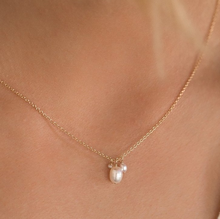 華奢でフェミニン【leah alexandra】ISABEL NECKLACE★パール