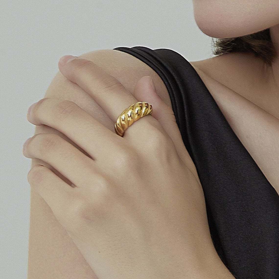 【Shapes Studio】DOME CROISSANT BANDリング Shapes Studio】DOME CROISSANT BANDリング