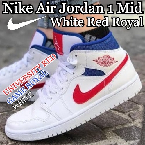 ☆USAカラー ★メンズOK Nike Wmns Air Jordan 1 Mid ジョーダン