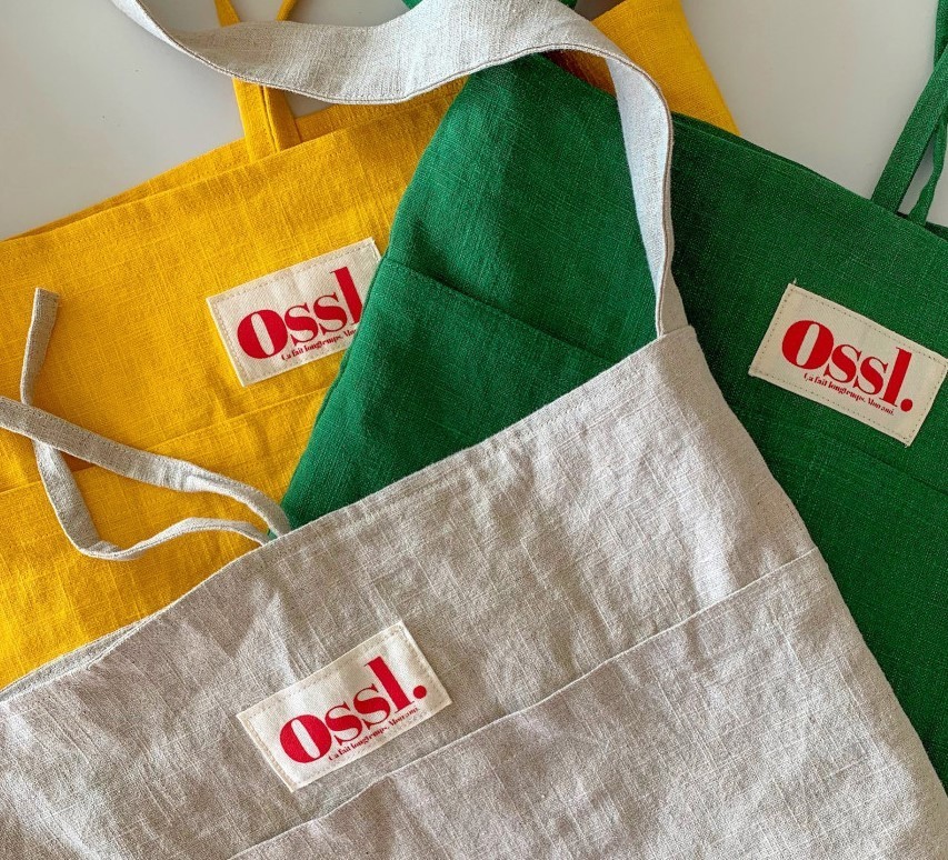 Ossl ★ リネン ショルダーバッグ クロスバッグ エコバッグ Ossl ☆ リネン ショルダーバッグ クロスバッグ エコバッグ