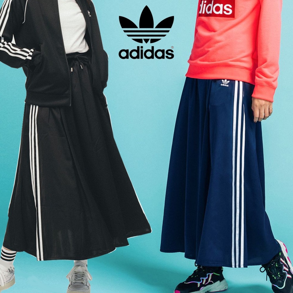 【adidas】ロングサテンスカート☆２カラー