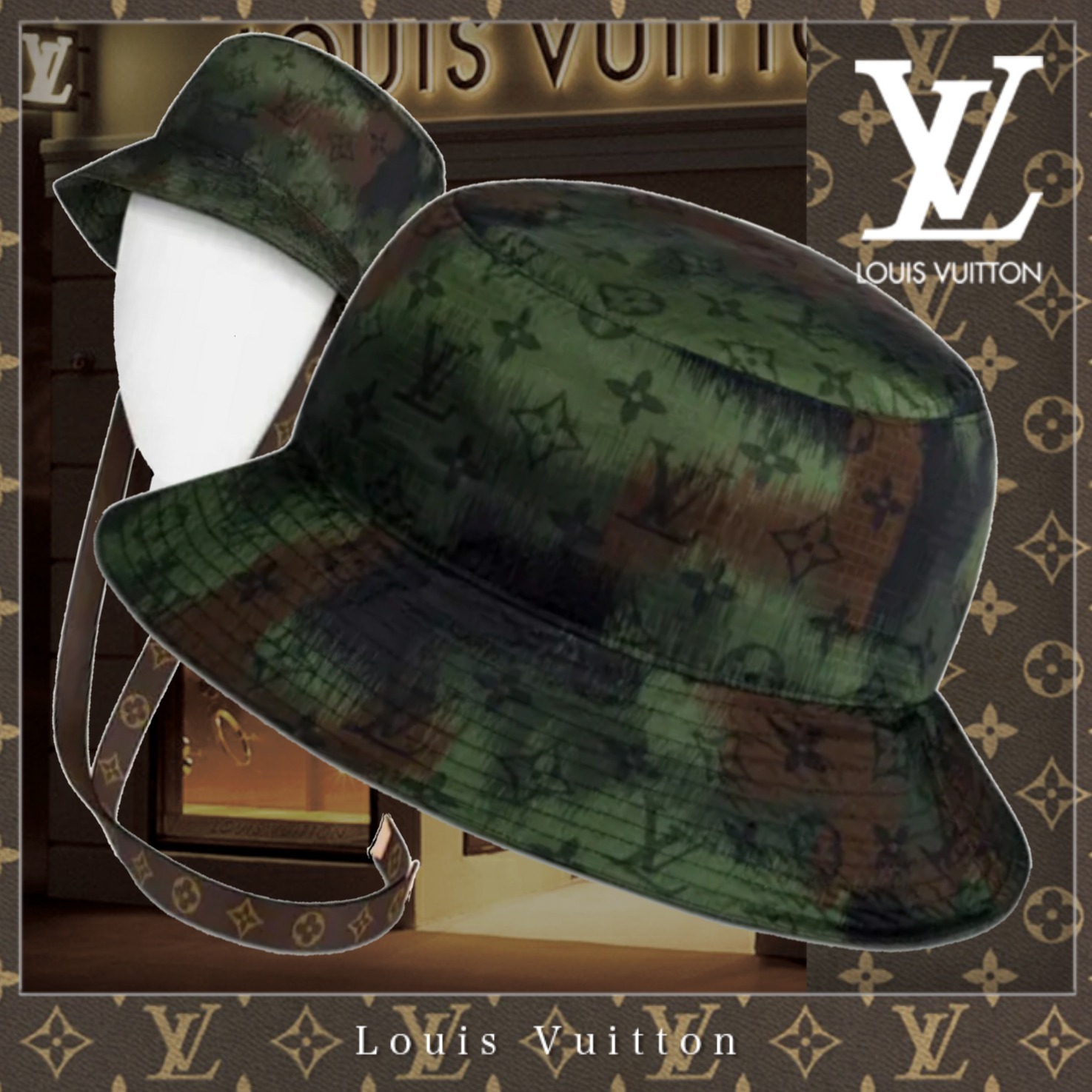 20FW【直営買付】LouisVuitton ☆新作★ボネ・イカット カモフラ 【待望★】