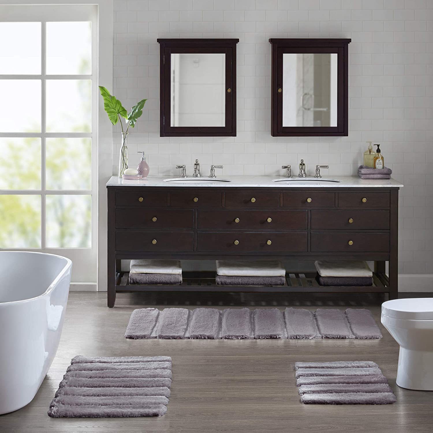 MADISON PARK マット 4色展開 大人気★Madison Park ふんわりバスマット 43x61cm(7)