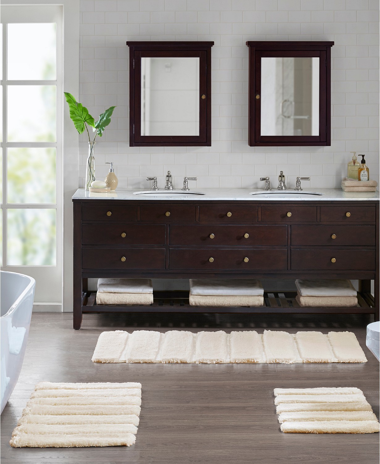 MADISON PARK マット 4色展開 大人気★Madison Park ふんわりバスマット 43x61cm(9)