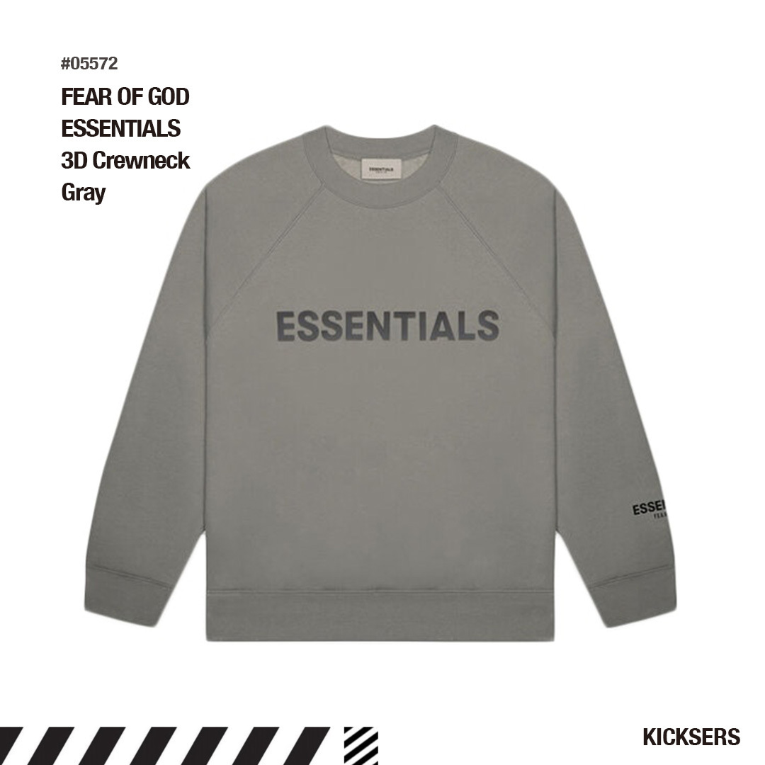 人気話題！FEAR OF GOD ESSENTIALS 3D Crewneck Gray
