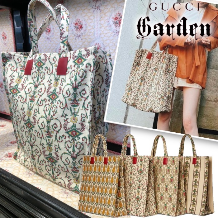 マチ有りGUCCI グッチ ガーデン トートバック 関税なし国内配送 - www