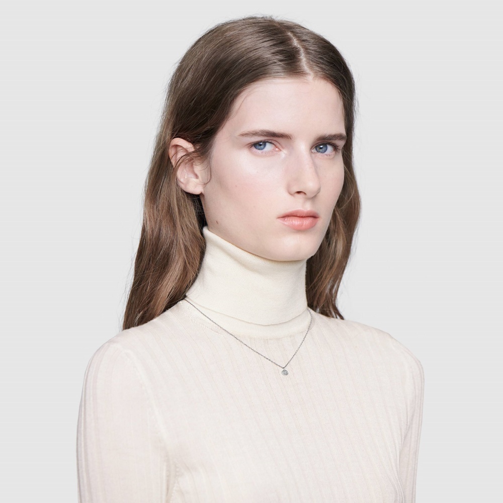 GUCCI GGランニング ホワイトゴールド ネックレス 直営店買付