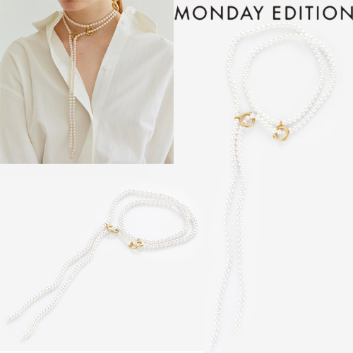 ★人氣★MONDAY EDITION★LINKED PEARL LONG NECKLACE