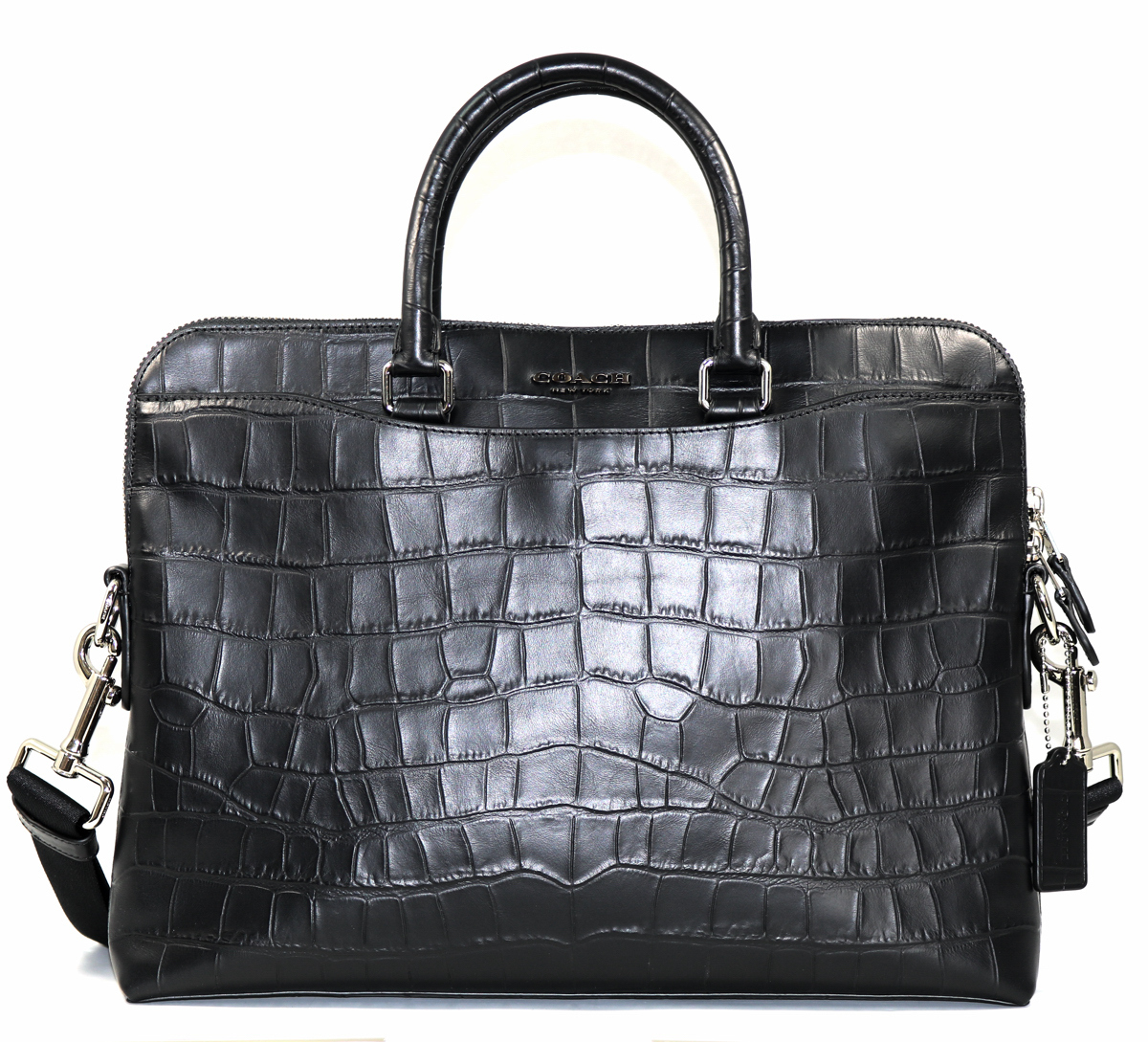 F72970 COACH クロコ柄型押し BECKETT PORTFOLIO BRIEF