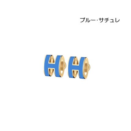 HERMES Casual Style Initial Earrings HERMES Casual Style Initial Earrings