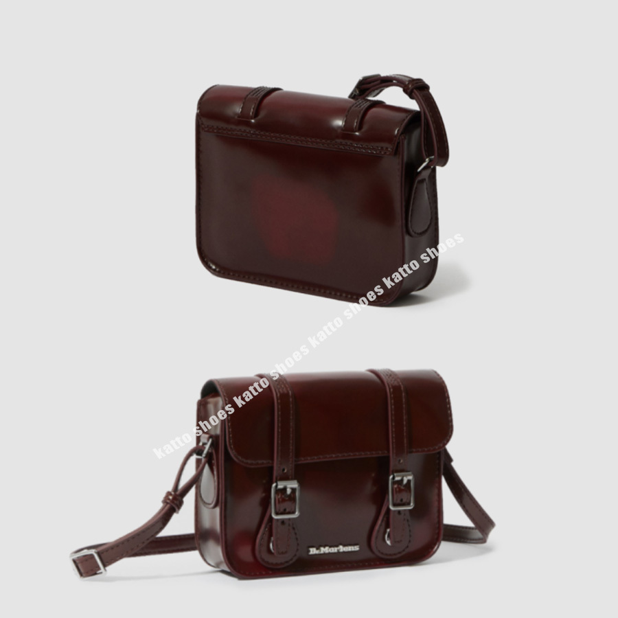 Dr Martens★7\" VEGAN サッチェルバッグ★CHERRY RED Dr.Martens] VEGAN サッチェルバッグ 7