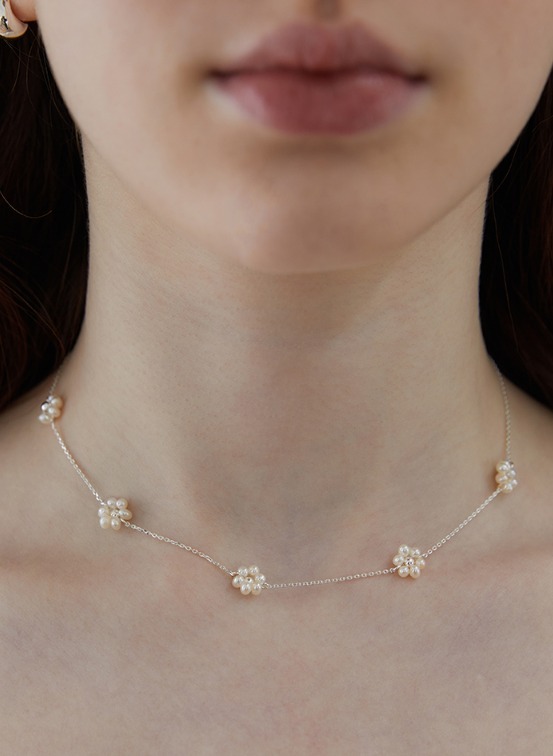 TATIANA☆サナ・アイリーン着用☆淡水真珠pearl flower necklace