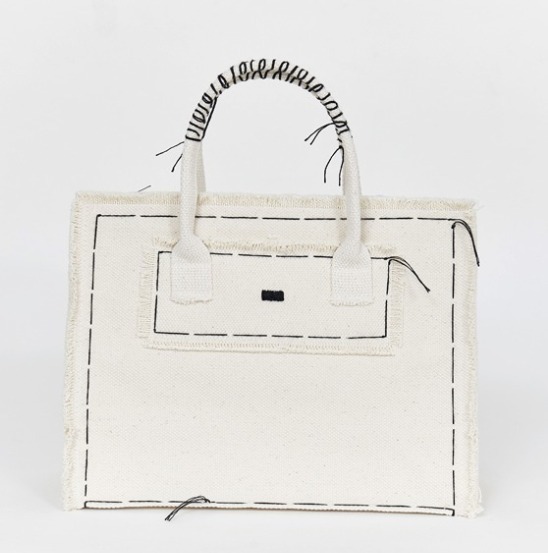 ● bygrey ● canvas Paper bag _ stitch M