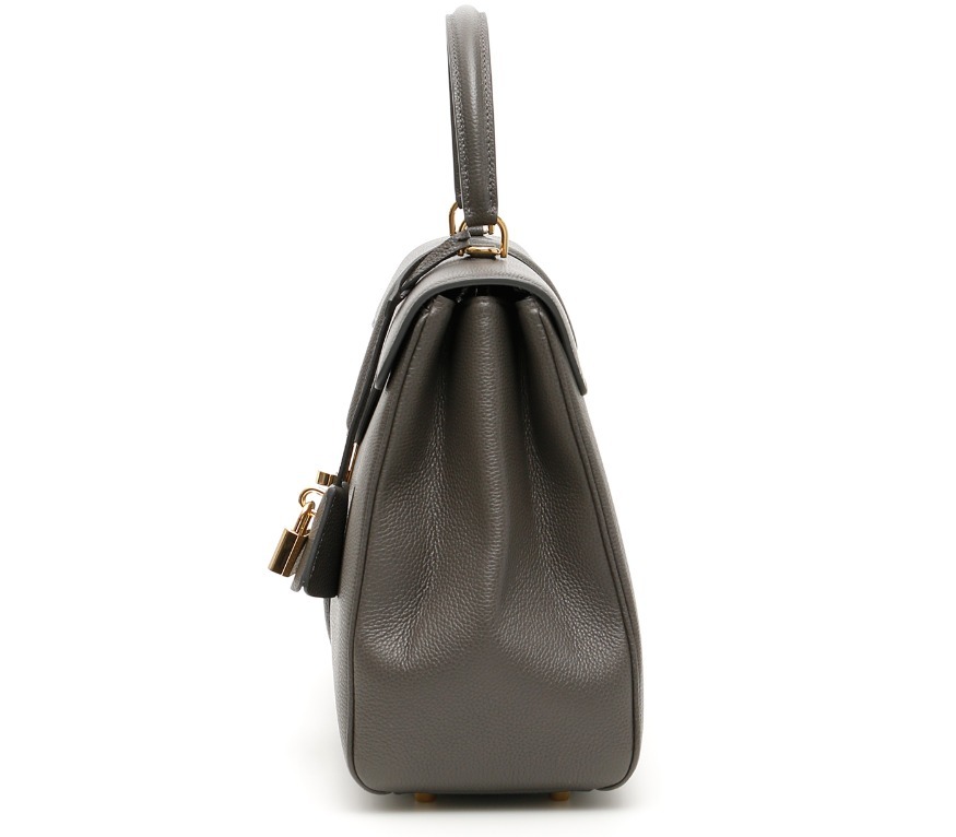 CELINE ショルダーバッグ・ポシェット CELINE★16(セーズ) medium grey シボ 新ロゴ (謝恩品EMS関税込)(2)
