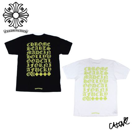 販売取扱店 クロムハーツ ネオンイエロー 蛍光黄色 ロンT S黒 ブラック