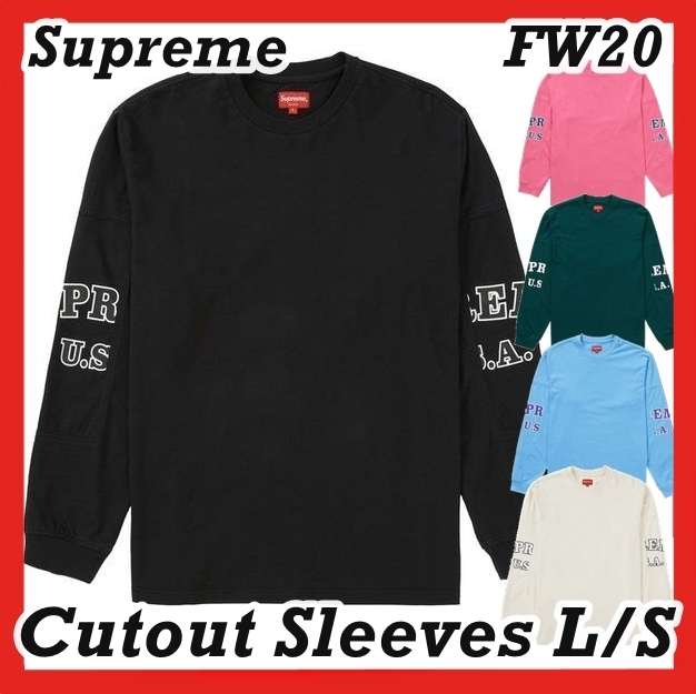 Tシャツ・カットソー Supreme Cutout Sleeves L/S LONG SLEEVE Top AW FW 20 WEEK 1