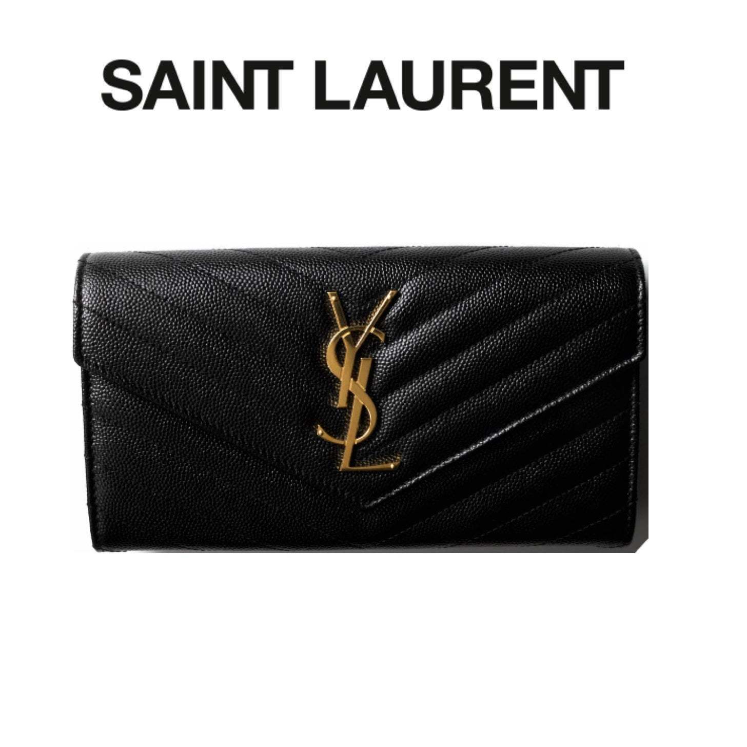 ★ SAINT LAURENT ★ MONOGRAMME キルティング 二つ折り長財布