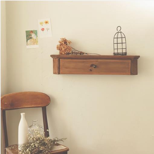 【carda】Vinastro Sidelno antique solid wood wall shelf