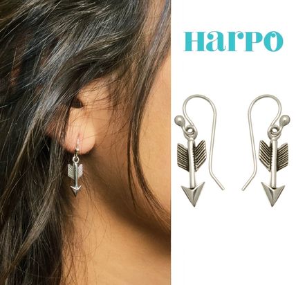 harpo Earrings Casual Style Unisex Silver Earrings