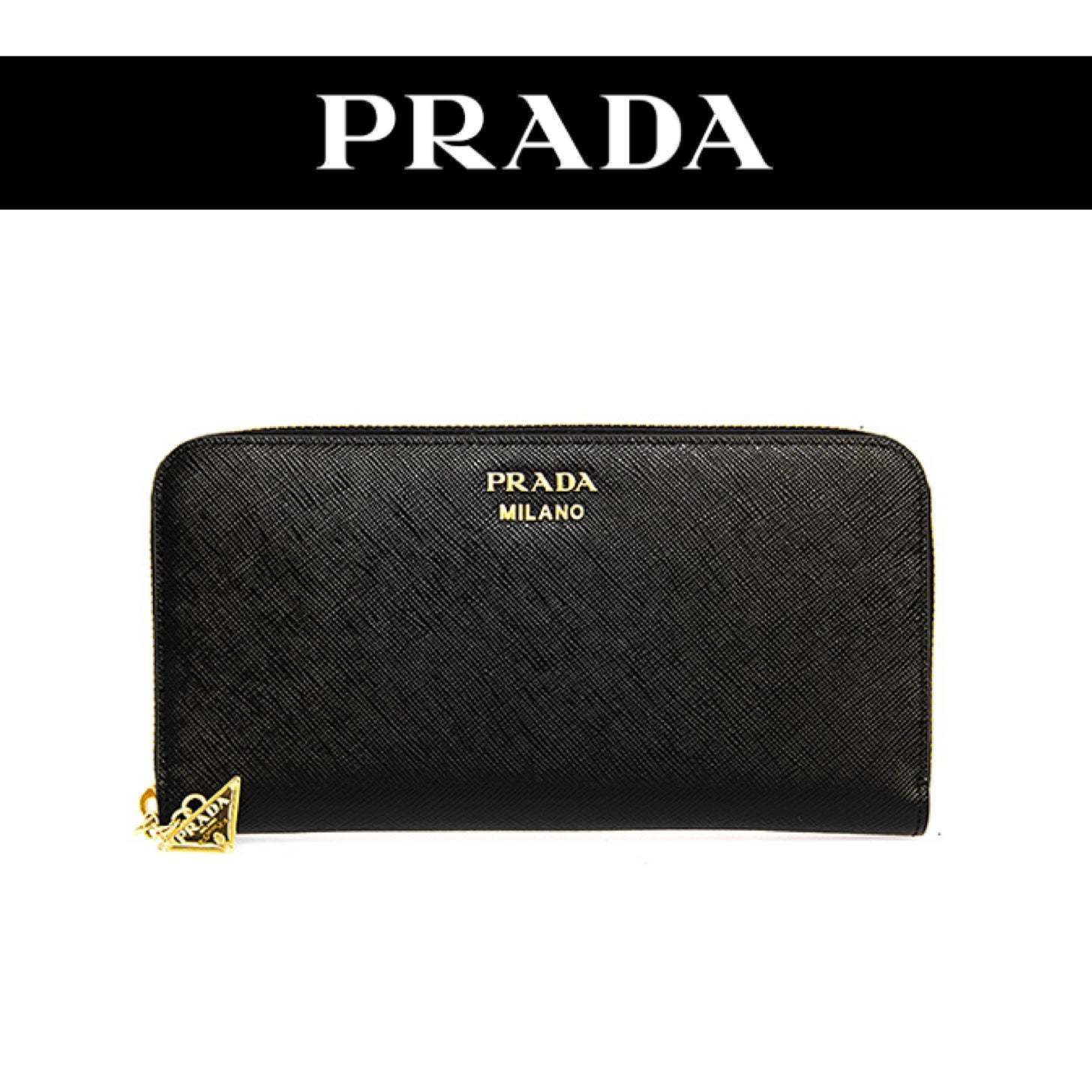 ★ PRADA ★ SAFFIANOレザー ラウンドファスナー長財布