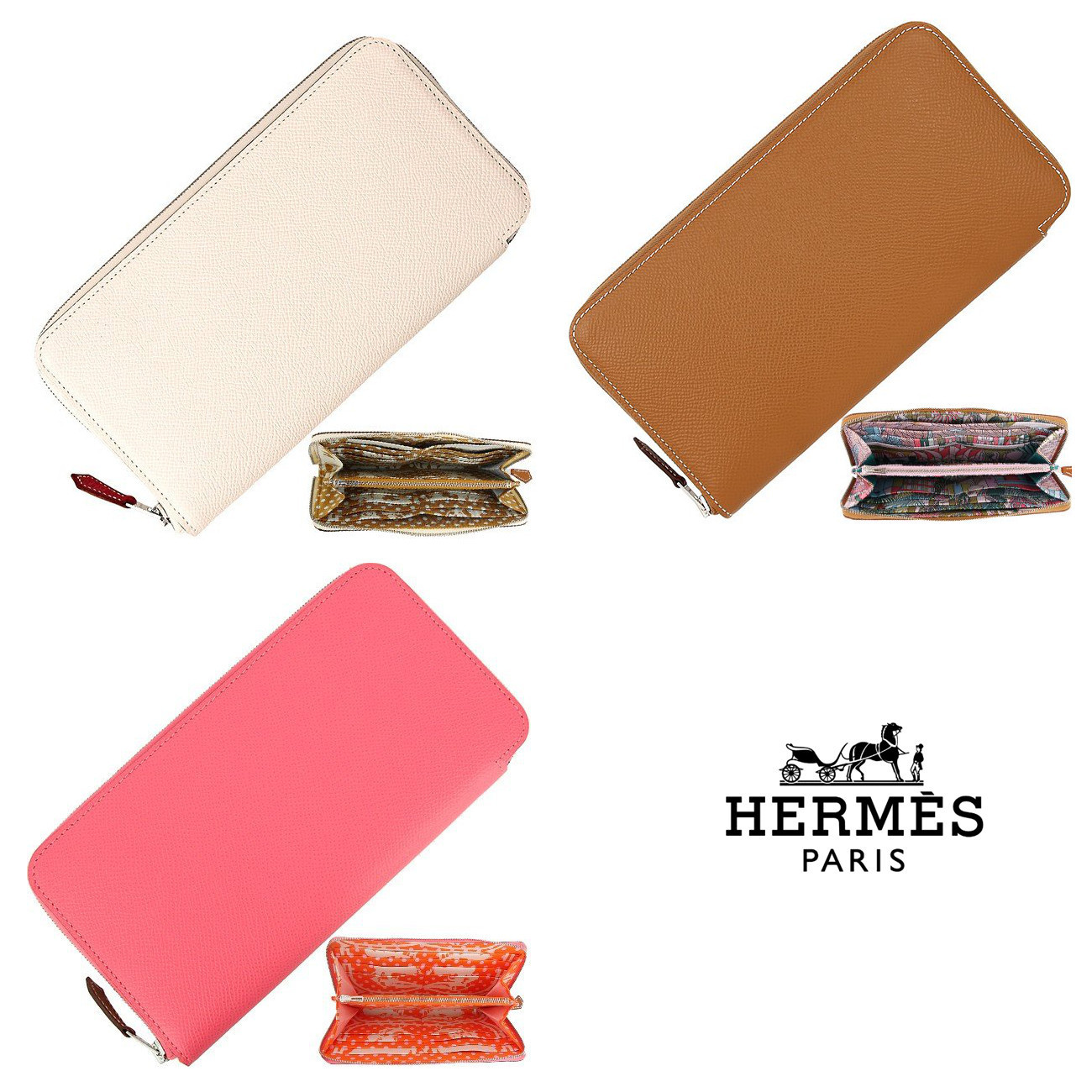 ★HERMES/エルメス★シルク×ジップ長財布×3カラー★レア★ ★HERMES/エルメス★シルク×ジップ長財布×3カラー★レア★