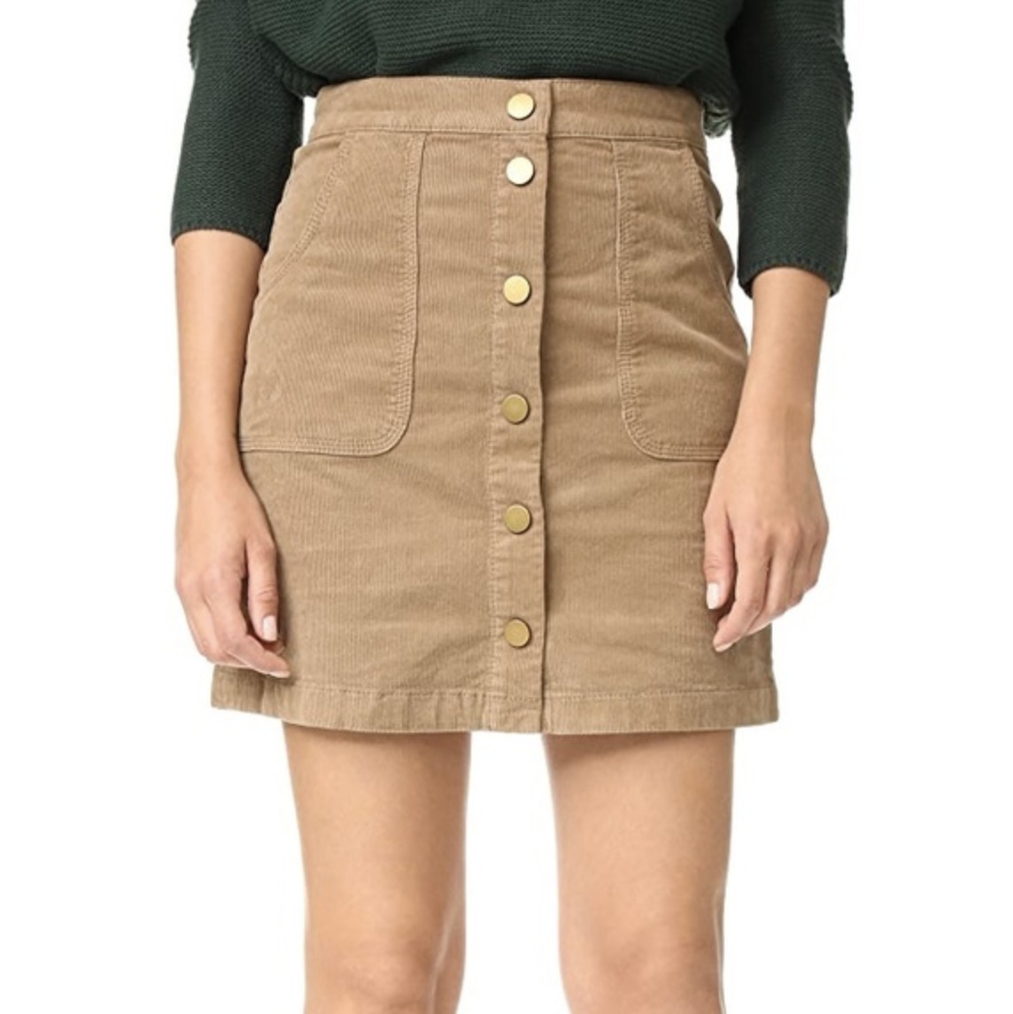 ☆Tory Burch☆トリーバーチ コーデュロイ ボタン ミニスカート