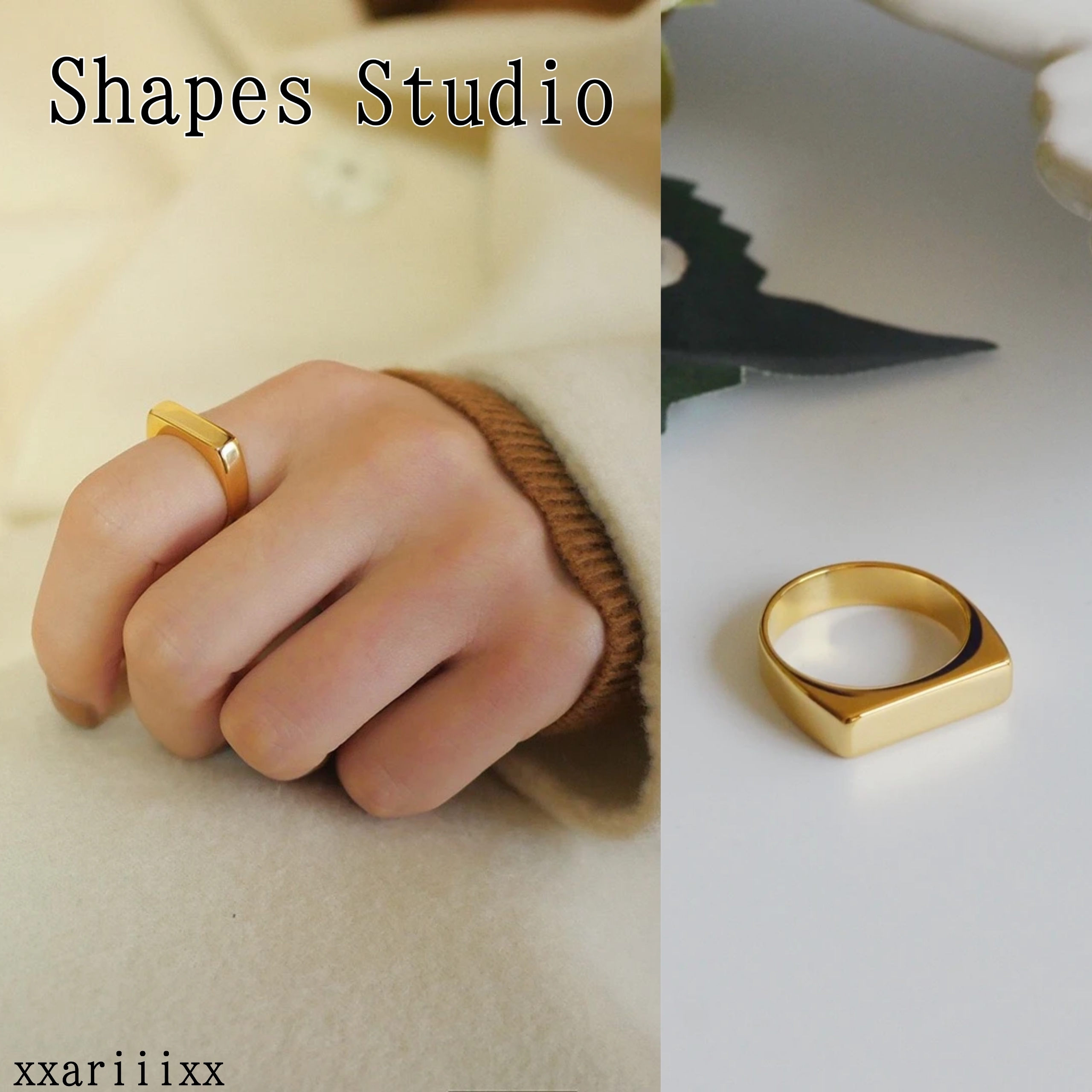 ◆NEW◆Shapes Studio◆ THE MINIMALIST CHIC GOLD PLATED RING