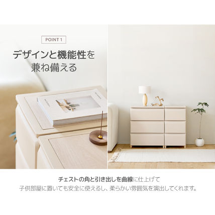 roomnhome 棚・ラック・収納 デイリー組み立て式収納チェスト [4段 Lサイズ] ラック 収納(4)