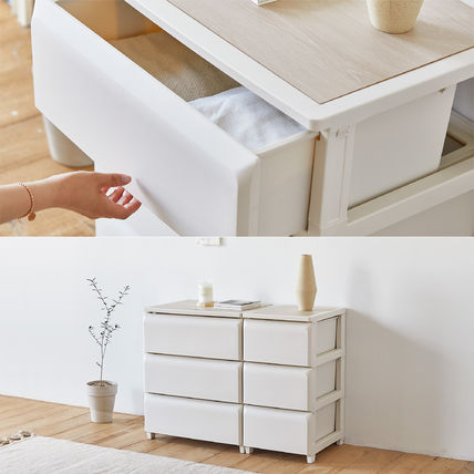 roomnhome 棚・ラック・収納 デイリー組み立て式収納チェスト [4段 Lサイズ] ラック 収納(8)