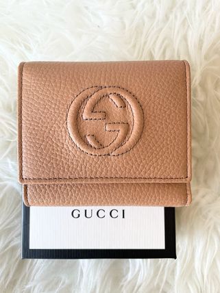 GUCCI 折りたたみ財布 GUCCI  SOHO 折り財布　ベージュ