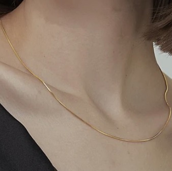 Shapes Studio ネックレス・ペンダント 【Shapes Studio】THIN HERRINGBONE SNAKE チェーンネックレス(5)