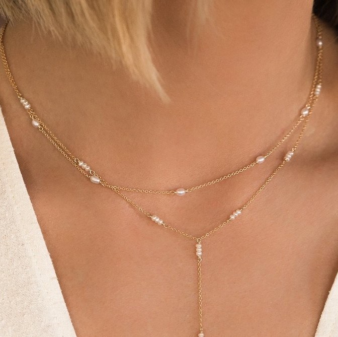 繊細♥淡水パール【leah alexandra】FLOATESSE NECKLACE
